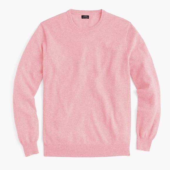 J. Crew Other - NWT J. Crew Men’s 100% Cashmere Crewneck Sweater in Solid Pink Men’s Sz L *FLAW